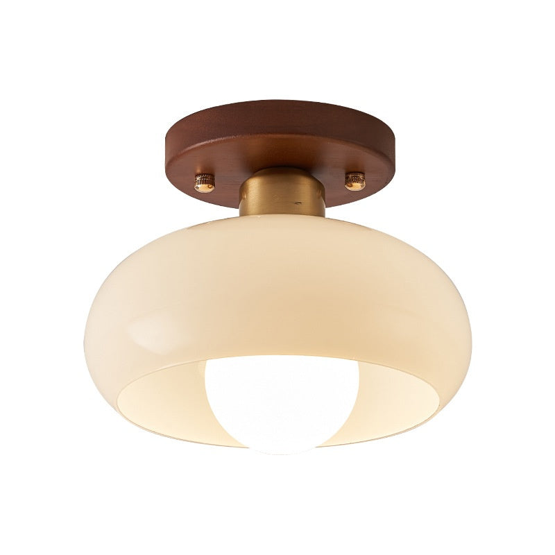 Cream Style Walnut Ceiling Light