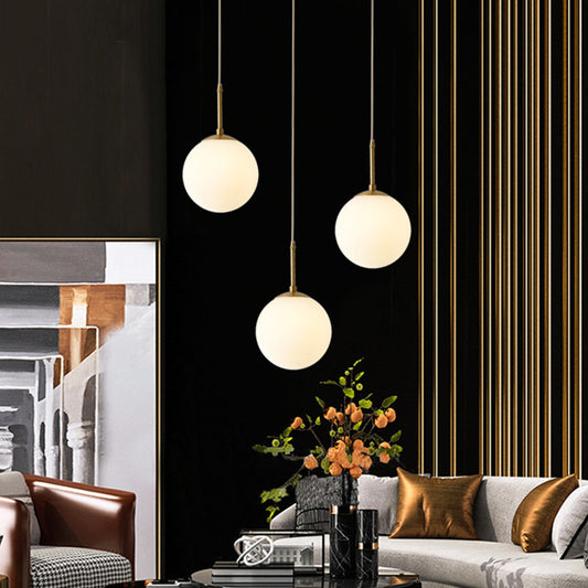 Single Brass Pendant Sphere