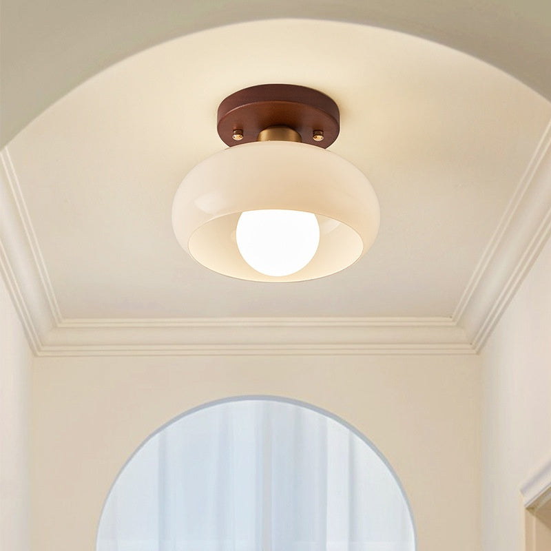 Cream Style Walnut Ceiling Light