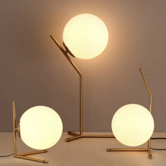 Nordic Modern Glass Ball Table Lamps