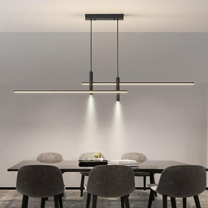 Industrical Minimalist Strip Spot Light in Black