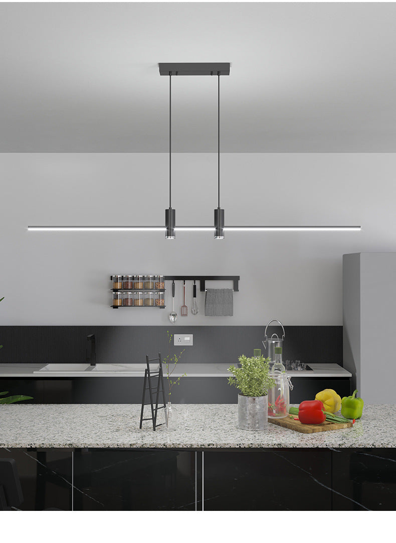 Industrical Minimalist Strip Spot Light in Black