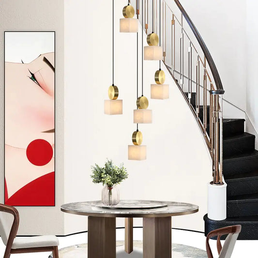 Nordic Marble Square Pendant Light