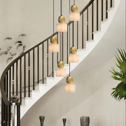 Nordic Marble Square Pendant Light