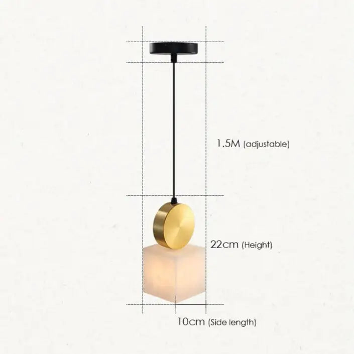 Nordic Marble Square Pendant Light