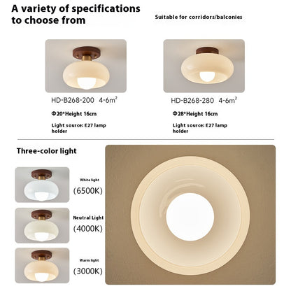Cream Style Walnut Ceiling Light