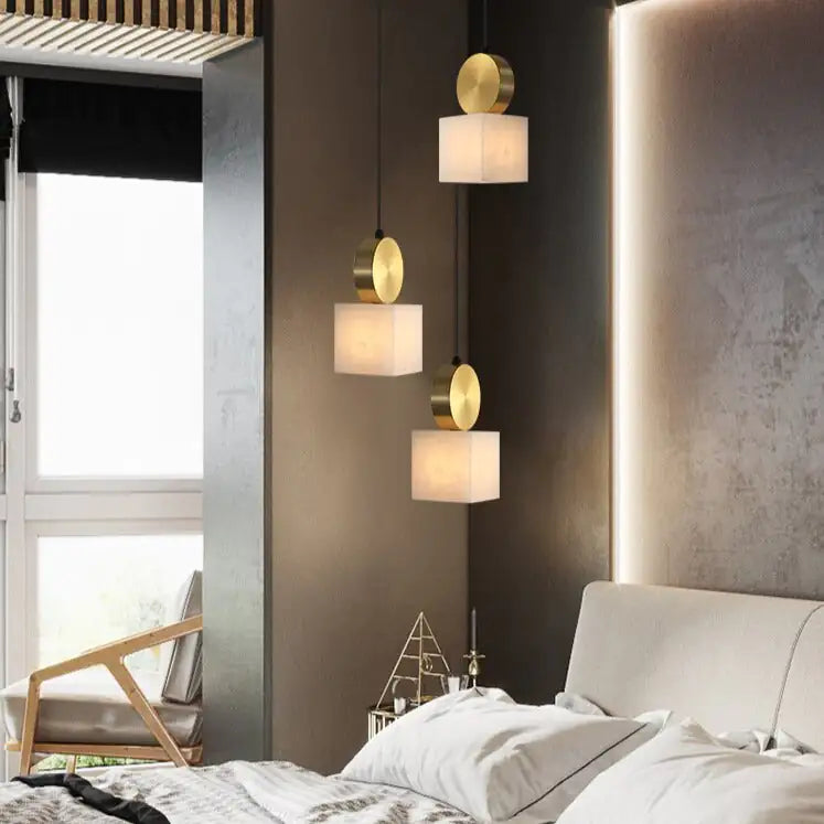 Nordic Marble Square Pendant Light
